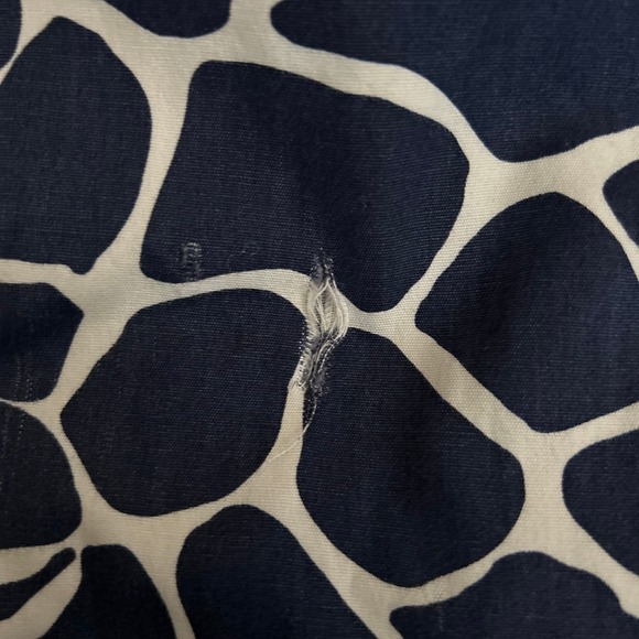 Lilly Pulitzer Dade Shirt Dress 12 Blue White Animal Print Short Sleeve Flaw - Picture 12 of 13
